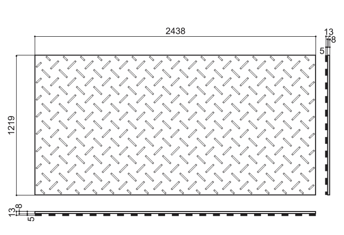 Design drawing of Diban 4 shaku x 8 shaku-sized (Thin-type)